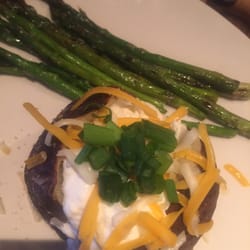Outback Steakhouse - Small potato that was cold and asparagus that is tiny and over cooked