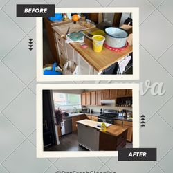 Dat Fresh Cleaning - Before and after deep clean kitchen