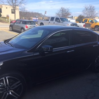 Skyline Tint - Honda Accord Sedan (outside). Black on Black. Llumar CTX 50/35 - VA Legal - Car Window Tinting Near Me - Springfield, Virginia