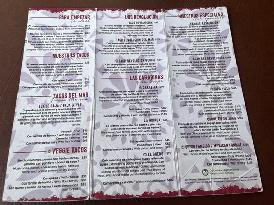Menu photo 2 Tacos Revolución Puerto Vallarta, JAL Menu photo 2 Tacos Revolución Puerto Vallarta, JAL