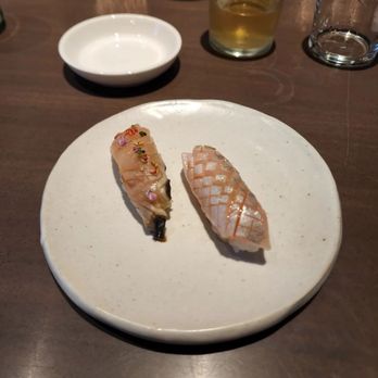 Aiko - Sawara and Yellowtail Nigiri - Japanese Near Me - Houston, Texas Aiko - Sawara and Yellowtail Nigiri - Japanese Near Me - Houston, Texas