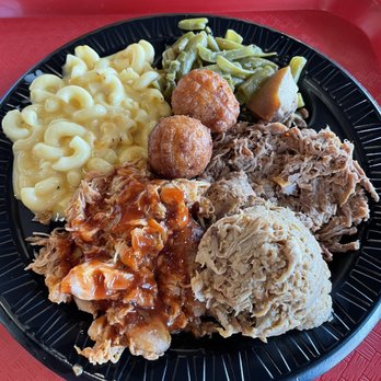 Currituck BBQ - Three meet combo chicken pork and beef - Barbeque Near Me - Elizabeth City, North Carolina Currituck BBQ - Three meet combo chicken pork and beef - Barbeque Near Me - Elizabeth City, North Carolina