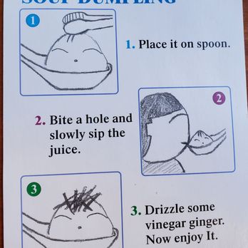Aj Shanghai - Instructions on how to eat a soup dumpling - Shanghainese Near Me - Lyndhurst Twp, New Jersey Aj Shanghai - Instructions on how to eat a soup dumpling - Shanghainese Near Me - Lyndhurst Twp, New Jersey