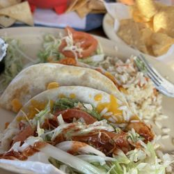 Del Golfo Seafood Restaurant - Number 27 Shrimp Tacos with Chipotle Sauce and Number 27 Chicken Tacos with Chipotle