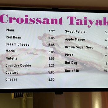 MuMu Bakery & Cafe - Croissant Taiyaki Menu (2024) - Bakeries Near Me - Los Angeles, California MuMu Bakery & Cafe - Croissant Taiyaki Menu (2024) - Bakeries Near Me - Los Angeles, California