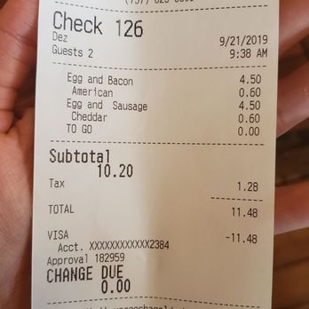 Yorgo's Bageldashery - $5.10 for breakfast bagels with far too little meat on them and a whole $0.60 just for a slice of cheese??? - Bagels Near Me - Norfolk, Virginia