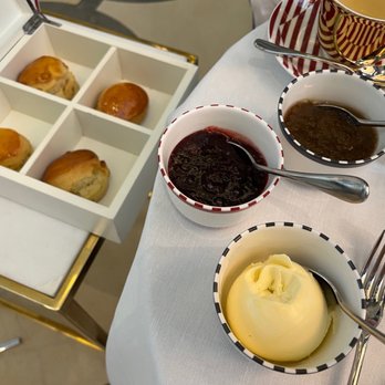 Corinthia London - Course 2: biscuity scones with jams and butter - Hotels Near Me - London, XGL