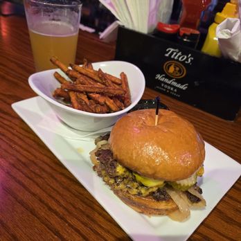 Who’s on Layton | A Cream City Concepts Destination - Smash Burger with sweet potato fries and who sauce - Sports Bars Near Me - Milwaukee, Wisconsin Who’s on Layton | A Cream City Concepts Destination - Smash Burger with sweet potato fries and who sauce - Sports Bars Near Me - Milwaukee, Wisconsin