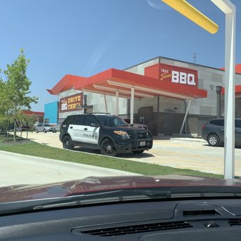 True Texas BBQ - Drive thru w APD keeping crowd control.  Thanks APD. - Barbeque Near Me - Austin, Texas