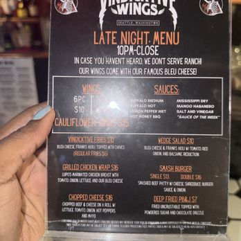 Vindicktive Wings - Late night menu! - Chicken Wings Near Me - Seattle, Washington Vindicktive Wings - Late night menu! - Chicken Wings Near Me - Seattle, Washington