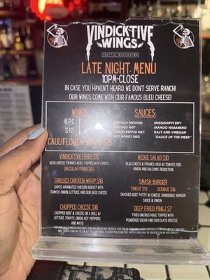 Menu photo 7 Vindicktive Wings Seattle, WA Menu photo 7 Vindicktive Wings Seattle, WA