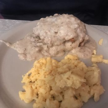 Home Grown - Half order of Chicken and Biscuit with Pork Sausage Gravy and Scrambled eggs! - Diners Near Me - Atlanta, Georgia Home Grown - Half order of Chicken and Biscuit with Pork Sausage Gravy and Scrambled eggs! - Diners Near Me - Atlanta, Georgia