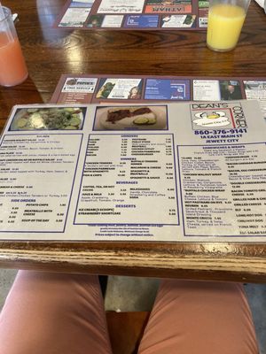 Menu photo 1 Dean's Corner Jewett City, CT