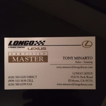 Longo Lexus - So happy with the service - Car Dealers Near Me - El Monte, California Longo Lexus - So happy with the service - Car Dealers Near Me - El Monte, California