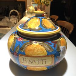 Gioia Italian Art and Products Company - Biscotti Jar Italy