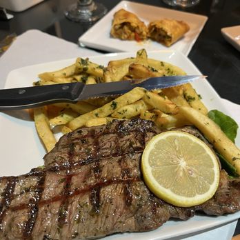 La Embajada - Ambassador Steak with Provençal fries. - Mediterranean Near Me - Miamisburg, Ohio La Embajada - Ambassador Steak with Provençal fries. - Mediterranean Near Me - Miamisburg, Ohio
