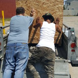 Guaranteed International Shipping - This is my crate being loaded. And my tires for my BMW.