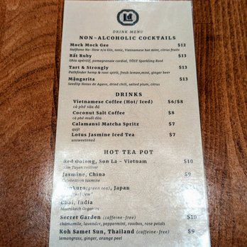 La Dong - Drink menu - Vietnamese Near Me - New York, New York La Dong - Drink menu - Vietnamese Near Me - New York, New York