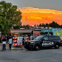 Uptown 23rd District - OKC - Uptown Outside festival, Sept '23....crazy cool mushroom cloud catching the sunset!