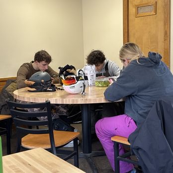 Loon Mountain Resort - Literally table right next to me with outside food but my bag of tortilla chips bothered them - Ski Resorts Near Me - Lincoln, New Hampshire