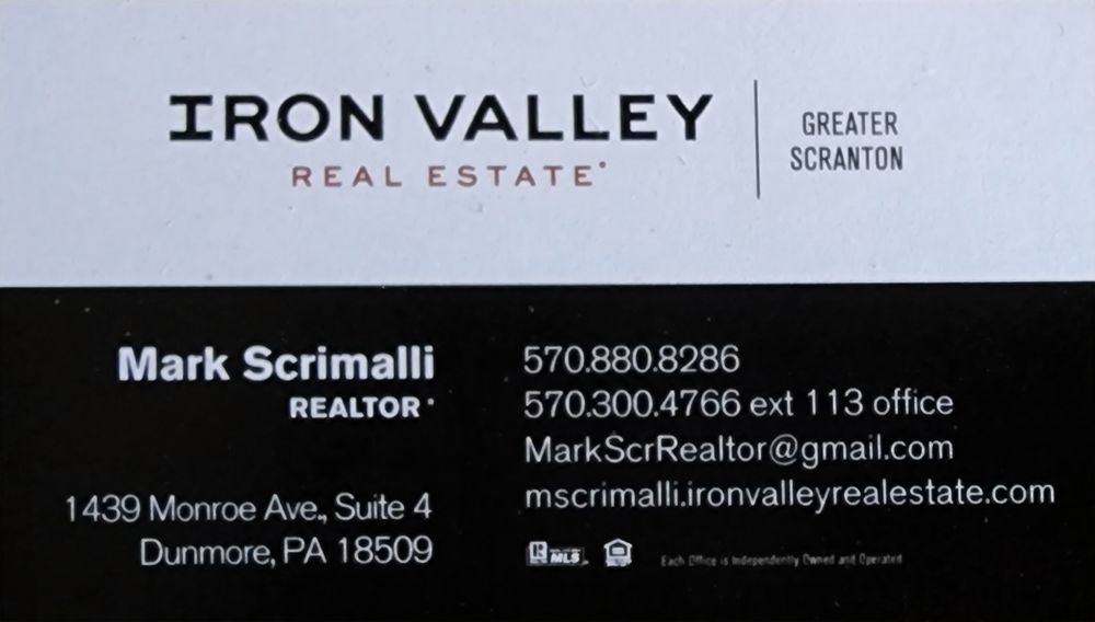 MARK SCRIMALLI IRON VALLEY Contact Agent 1439 Monroe Ave