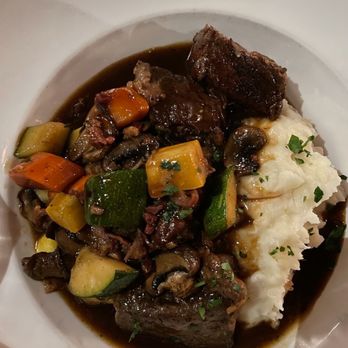 Chez Fabien - Short Ribs over mashed potatoes - so good - French Near Me - Grapevine, Texas Chez Fabien - Short Ribs over mashed potatoes - so good - French Near Me - Grapevine, Texas