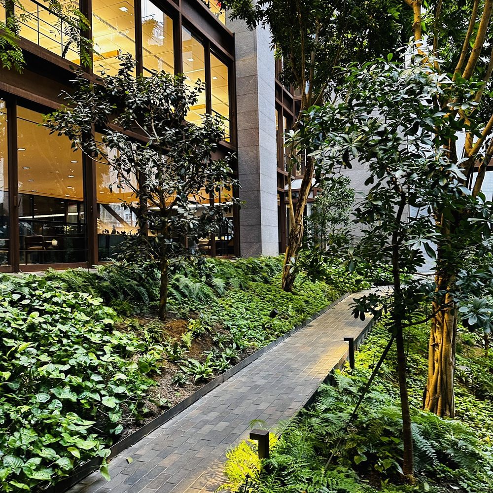 Ford Foundation - Brick paths and lighting around sensory garden - Landmarks & Historical Buildings Near Me - New York, New York Ford Foundation - Brick paths and lighting around sensory garden - Landmarks & Historical Buildings Near Me - New York, New York