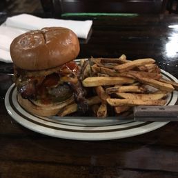 a burger and french fries a burger and french fries