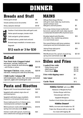 Menu photo 1 Johnny Pump Essendon, VIC