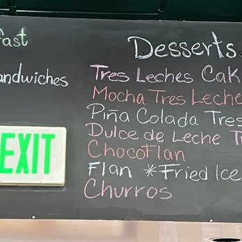 Arango Cafe - a menu for desserts - Mexican Near Me - Kingston, New York Arango Cafe - a menu for desserts - Mexican Near Me - Kingston, New York