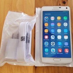 Samsung Galaxy Note 4 32GB. We custom upgraded the ROM on this device to the Note 8 style. This device now operates similar to a Note 8!