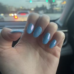 Acrylic with gel and chrome finish