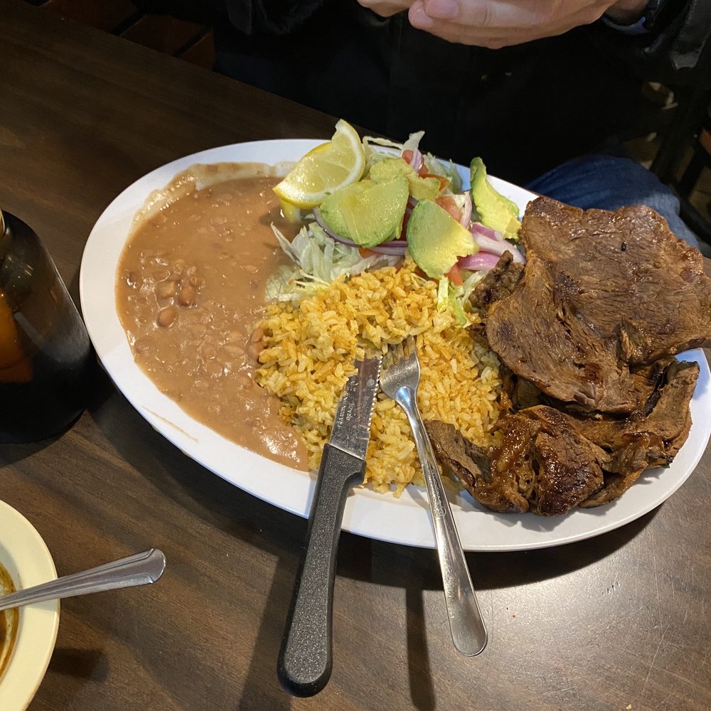 Daisy's Restaurant - Carne asada plate. Well done meat and nicely seasoned. - Mexican Near Me - Los Angeles, California