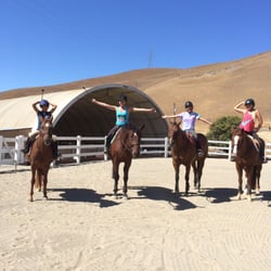 Creek Hill Farms - Group lesson in the outdoor jumping arena