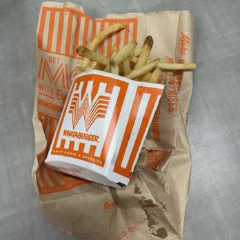 Whataburger - french fries in a paper bag - Fast Food Near Me - Galveston, Texas