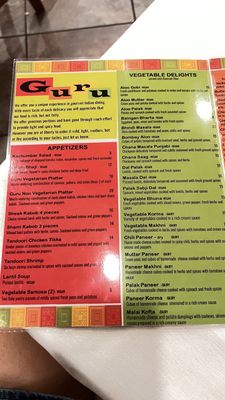 Menu photo 6 Guru Indian Restaurant Clermont, FL