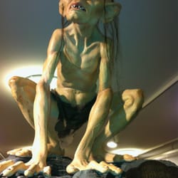 Science Fiction Bokhandeln - Real (?) size Gollum :)
