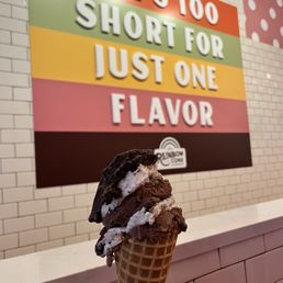 Chocolate Obsession on waffle cone Chocolate Obsession on waffle cone