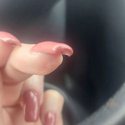 Tiffany Nails Salon - Repaired nail ridiculously thick