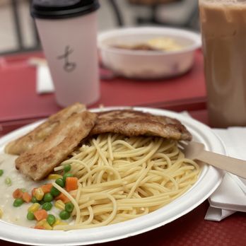 Grill King - Mix & match 2 items with spaghetti in cream sauce + iced milk tea $1. - Hong Kong Style Cafe Near Me - Richmond, British Columbia Grill King - Mix & match 2 items with spaghetti in cream sauce + iced milk tea $1. - Hong Kong Style Cafe Near Me - Richmond, British Columbia