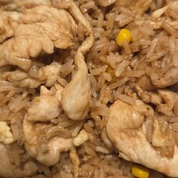 Chicken fried rice. No eggs and they add corn, why? Bland with no flavor AT ALL. I didnt even taste salt or pepper. Chicken fried rice. No eggs and they add corn, why? Bland with no flavor AT ALL. I didnt even taste salt or pepper.
