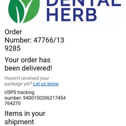 Dental Herb Company - My orders my orders