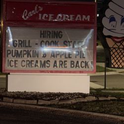Carl's Ice Cream Factory - Sign