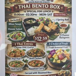 Lunch special menu