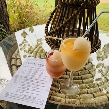 Warm Springs Winery - two glasses of wine and a menu - Wineries Near Me - Warm Springs, Georgia Warm Springs Winery - two glasses of wine and a menu - Wineries Near Me - Warm Springs, Georgia