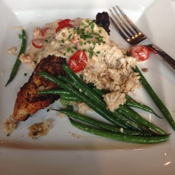 Plank Provisions - Blackened catfish with crawfish topping and perfect green beans - Seafood Near Me - Omaha, Nebraska Plank Provisions - Blackened catfish with crawfish topping and perfect green beans - Seafood Near Me - Omaha, Nebraska