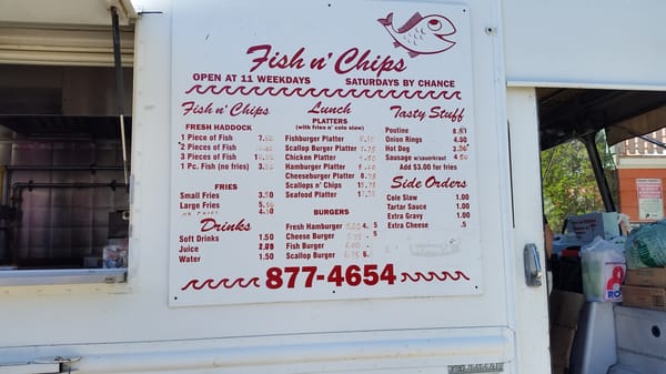 Menu photo 1 King Street Fish & Chips Dartmouth, NS