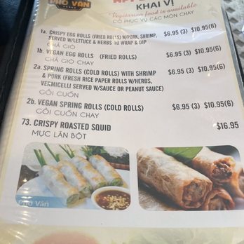 Pho Van - Portion of Appetizer Menu - Vietnamese Near Me - Easton, Maryland