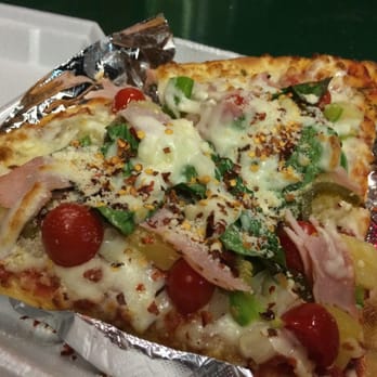 King's Pizza Cafe - $5 slice ~ any and all I want toppings - Pizza Near Me - Honolulu, Hawaii