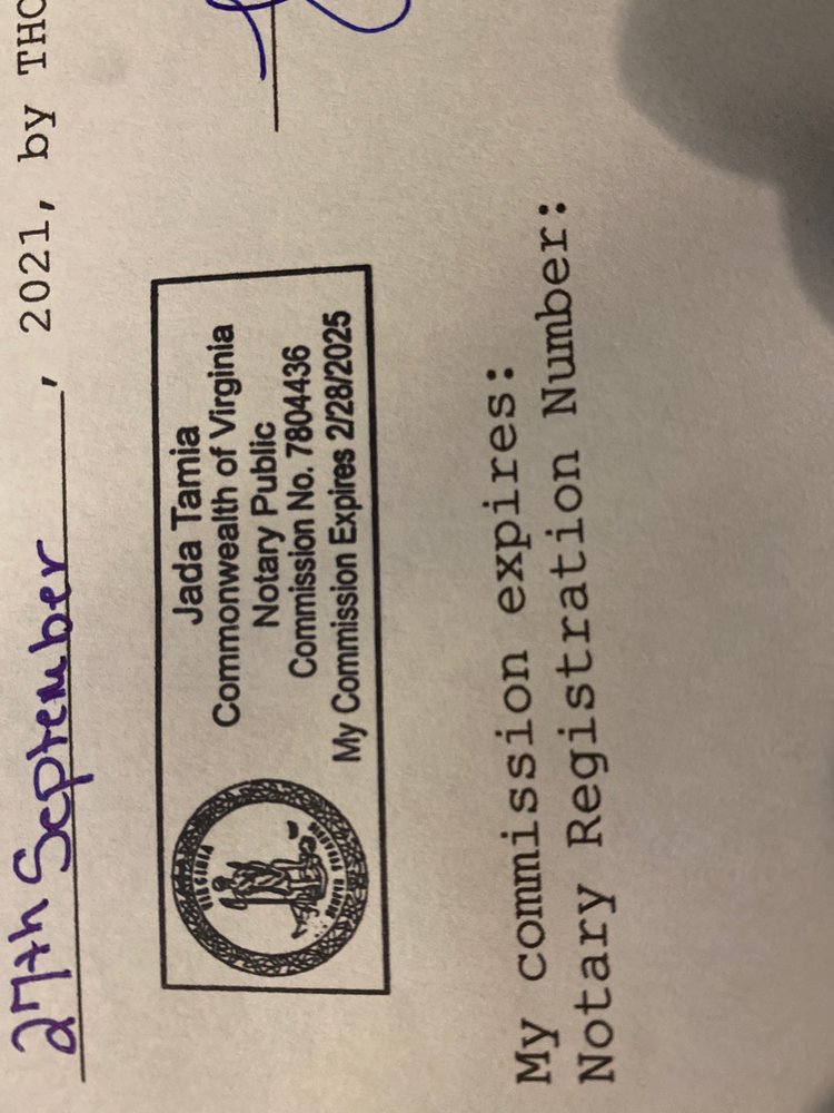 JADAS NOTARY TO GO Updated September 2024 Charlottesville, Virginia